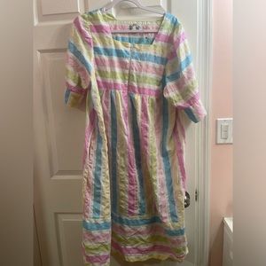 Vintage full zip dress/mumu